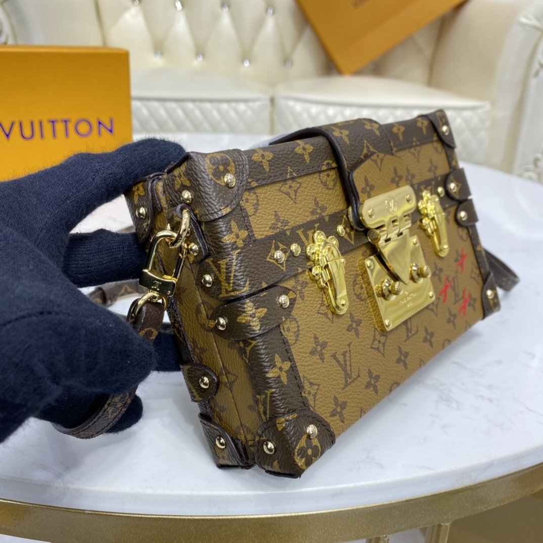 Louis Vuitton PETITE MALLE Handbag Monogram Reverse M45960